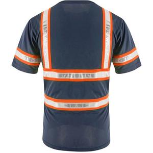100% Polyester Work-wear Safety Polo <b>T</b>-<b>shirt</b> Short Sleeve Polyester Hi Vis Reflective Work-wear Security Reflective <b>T</b>-<b>shirts</b> - Product Image 2