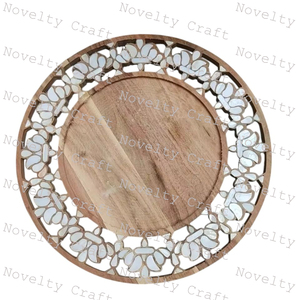 Plateaux décoratifs de bonbons au caramel au chocolat Plateau de service à chocolat en bois et nacre avec design de luxe pour les bonbons - Product Image 3