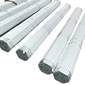 Tubo de aço galvanizado com efeito de estufa ASTM A106 tamanho 25,4 mm x 6 metros de comprimento tubo de aço galvanizado por imersão a quente