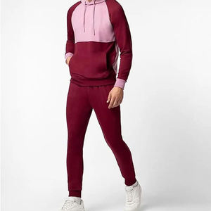 Chándal de entrenamiento de gimnasia transpirable para hombre de MOQ bajo, ropa deportiva para correr, conjuntos de talla grande con patrón sólido, chándal - Product Image 4