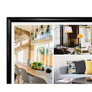 Set of 4 Modern A2 <b>Poster</b> <b>Frames</b> 30.5 X 91.5 cm Black with Silver Aluminum & Alloy Protected by Acrylic for Photos - Product Image 5