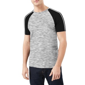 Camiseta de cuello redondo alto con estampado de dos tonos Camiseta en blanco transpirable suave de manga corta de alta calidad Ajuste de diseño de logotipo personalizado Tamaño y color - Product Image 1