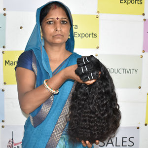 Cheveux de temple bruts non transformés de haute qualité cheveux humains bouclés de vison bruts brésiliens Extensions de cheveux humains noirs naturels bon marché - Product Image 1