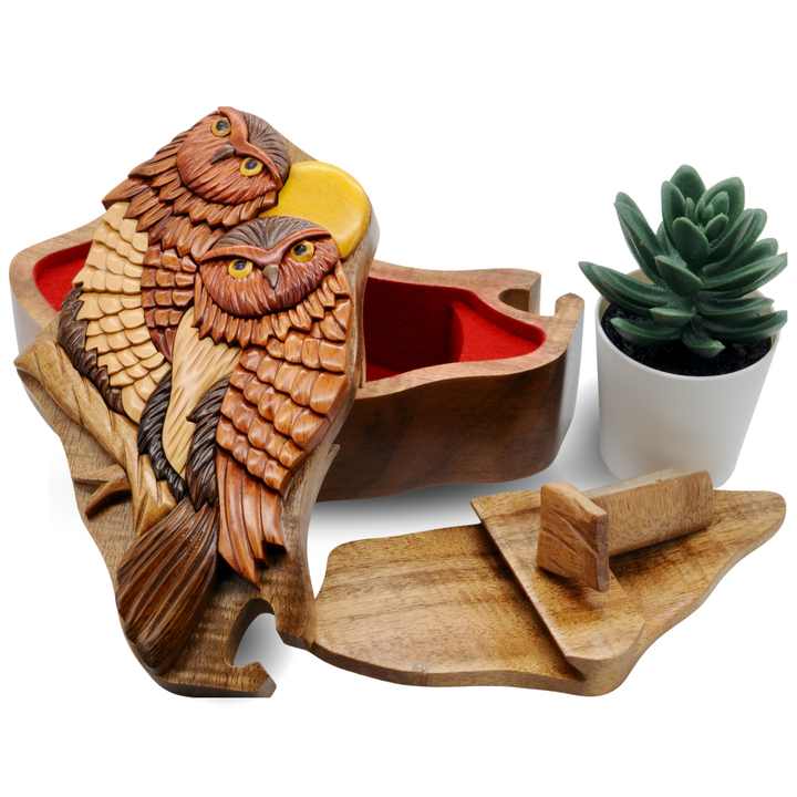 Handmade Wooden Secret Puzzle Box for Kids and Adults Wood Hidden ...