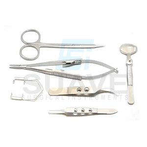 Instrumentos quirúrgicos de cirugía ocular oftálmica OEM Su propio diseño da forma al conjunto de cirugía ocular oftálmica de SUAVE INSTRUMENTS - Product Image 1