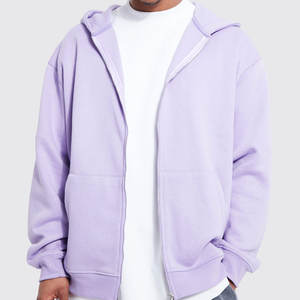 Sweat à capuche personnalisé pour hommes en coton épais de haute qualité avec fermeture éclair embossée saison d'automne logo OEM personnalisable - Product Image 5