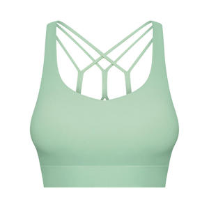 Soutien-gorge de sport sans couture à soutien élevé pour femmes Soutien-gorge de gymnastique respirant avec options de marque personnalisées - Product Image 4