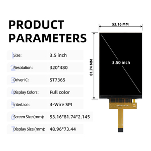 <span class=keywords><strong>3.5</strong></span> inch <span class=keywords><strong>TFT</strong></span> LCD hiển thị 320x480 Độ phân giải st7365 điều khiển 4-wire SPI mô-đun giao diện với 12-Pin kết nối - Product Image 2