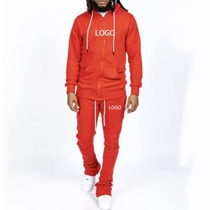 ชุดวอร์มผ้าฝ้ายมีฮู้ดสำหรับผู้ชายชุดวิ่งสองชิ้น - Product Image 5