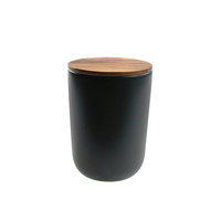 Bocaux de rangement en bois uniques et uniques Boîtes de cuisine gaufrées en fer Styles pour épices Aliments Thé Couvercles Couvercles en métal Style américain
