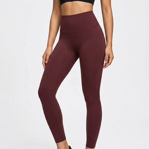 Leggings de yoga taille haute pour femmes, couleur unie, longueur intégrale, extensibles dans quatre directions, en spandex et nylon - Product Image 4
