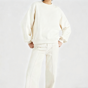 Sweat-shirts unisexes surdimensionnés pour femmes, personnalisés avec logo frontal, en tissu épais, taille plus, sweat-shirt vierge - Product Image 3