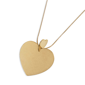 CUCOCUCA YXQ 44 Collana con Ciondolo di Alta Qualità in Acciaio Inossidabile Placcato Oro, Ideale per Dichiarazioni d'Amore - Product Image 1