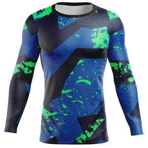 เสื้อแรชการ์ดแขนยาวพิมพ์ลายโลโก้ตามสั่ง ระบายอากาศ แห้งเร็ว คุณภาพสูง ผลิตในปากีสถาน สำหรับผู้ชาย - Product Image 3