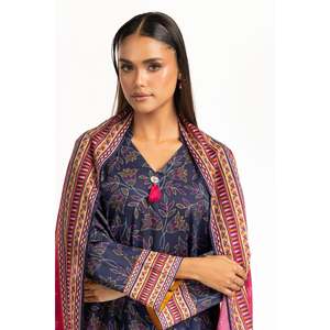 Costume imprimé 3 pièces pour femmes Navy, collection élégante Lawn - Product Image 3