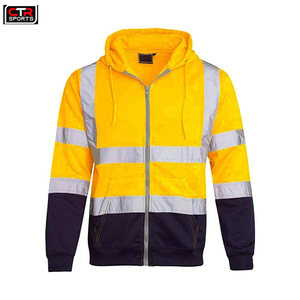 Sudaderas con capucha con cremallera reflectante de lana de alta visibilidad 2024, chaquetas cálidas de invierno con cremallera de seguridad, ropa de trabajo, sudaderas con capucha 2024 - Product Image 5