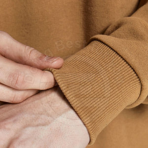 Sweat-shirt à capuche bas personnalisé en coton et polyester pour hommes, couleur unie, teint en couleur unie, hiver-automne, avec son propre logo et technique solide - Product Image 4