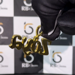 Colgantes Cristianos Finos, Dijes Hip-Hop, Gemas RB Certificadas por IGI, Nombre Personalizado, Chapado en Plata/Oro, Corte Brillante, Moissanita VVS, para Mujer - Product Image 4