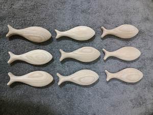 Poisson en bois non fini/fini pour l'artisanat, la décoration de la maison et de la chambre, bricolage artisanat fait à la main poisson en bois non fini forme de poisson en bois - Product Image 2
