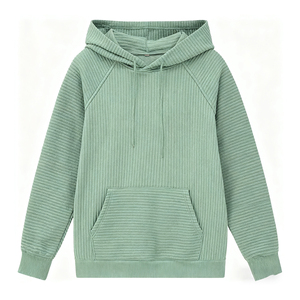 Pull à capuche avec logo personnalisé pour femmes, style surdimensionné 240gsm avec cordon de serrage, <span class=keywords><strong>streetwear</strong></span> décontracté <span class=keywords><strong>haut</strong></span> de gamme - Product Image 3