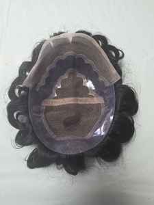 Perruque Lace Front en Cheveux Humains pour Hommes avec Ondulations Naturelles et Styles Raides Crépus - Patchs de Cheveux Indiens Doux - Product Image 4