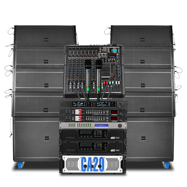 Biner L210 Professional Dual 10 Inch 2 Channels DJ Speakers with Power 1500W+1500W Outdoor Speakers Big Full Set