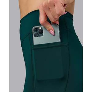 Elite High-Rise Seamless Full Length <b>Leggings</b> with <b>Pockets</b>-Dark Moss - Product Image 3