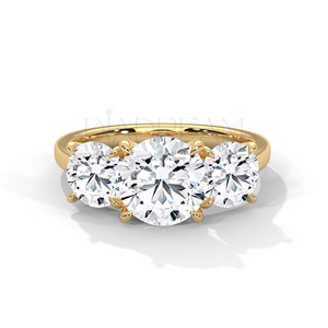 Classy Solitaire Ring Collection en 925 Sterling Silver Moissanite Diamond Round Cut con VVS Clarity para anillo de mujer - Product Image 1