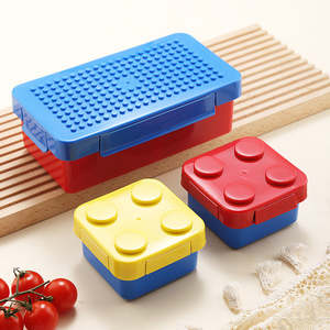 Lonchera Bento de 1000 ml sin BPA con Compartimentos para Bloques de Construcción, Caja de Almacenamiento con Tapa de Plástico Calentable para Conservación de Alimentos - Product Image 2