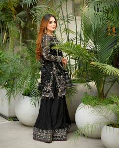 Top de Diseñador de Moda India para Mujer con Pantalones Palazzo y Dupatta para Eventos de Boda - Product Image 4