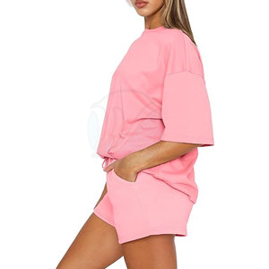 Ensemble t-shirt et short pour femmes en coton Ensemble t-shirt et short en coton pour femmes - Product Image 4