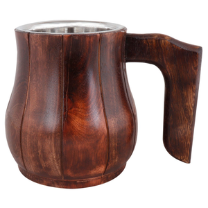 Tazas artesanales de madera rústica y vasos atemporales y sostenibles que celebran la artesanía natural - Product Image 4