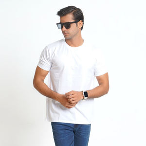 Personnalisez votre propre logo fort T-shirt blanc Concevez votre t-shirt surdimensionné avec logo-Coton de qualité, personnalisable - Product Image 3
