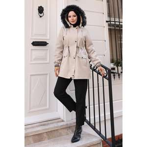 Chaqueta Larga Negra con Capucha y Cierre de Cremallera 19270 - Product Image 6