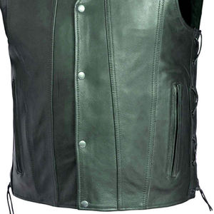 Chaleco de cuero de invierno informal de la mejor calidad para hombres 2025 diseño personalizado chaleco transpirable duradero y de gran venta - Product Image 5