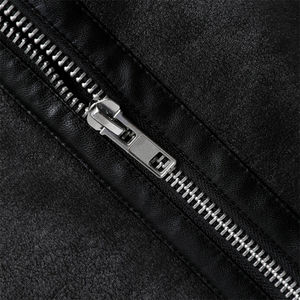 Veste de moto double face en fourrure noire pour femme, nouvelle collection automne 2025, épaisse, thermique - Product Image 5