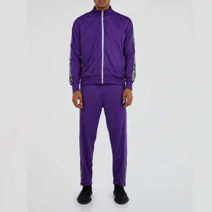 ผลิตชุดวอร์มคุณภาพสูง แจ็คเก็ตซิปแบบมีแถบสะท้อนแสง ตัดต่อผ้าแบบเบา ชุดวอร์มผู้ชาย - Product Image 4