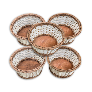Elegantes cestas redondas de ratán: organice su espacio de trabajo con cestas de ratán de alta calidad - Product Image 1