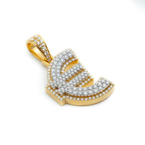 Colgante de señal europea de oro de 14K VVS, joyería de Hip Hop de diamante Natural, colgantes de Hip Hop personalizados para hombres y mujeres - Product Image 6