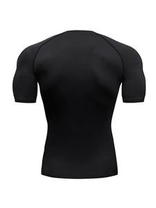 Chemise de compression de sport pour hommes, t-shirt d'été à col rond, t-shirt de course à pied à séchage rapide, fitness, gym, hauts d'entraînement pour hommes - Product Image 6