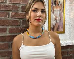 Collier ras du cou en cristal de perles Sodalite 8mm fait main bijoux artisanaux en pierre Sodalite naturelle - Product Image 2