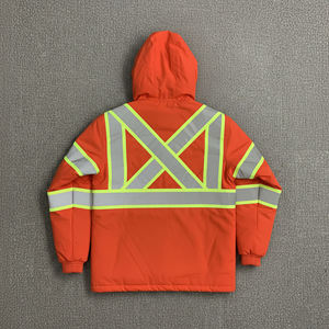 Chaqueta de Seguridad para Hombre con Cierre, ANSI Clase 2, LED Intermitente, Impermeable, Duradera, con Cinta Reflectante de Alta Visibilidad - Product Image 5