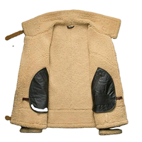 Nouveaux blousons d'aviateur en cuir d'hiver pour hommes avec doublure en fourrure brodée techniques pour temps froid