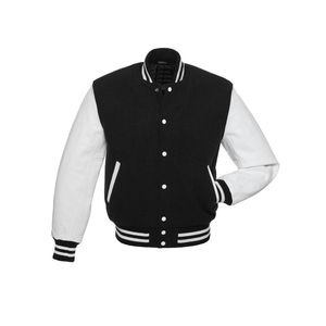 Blouson universitaire en feutre de laine et cuir pour homme, nouvelle collection, emblèmes brodés personnalisés, style baseball universitaire pour homme - Product Image 2