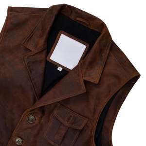 Veste en cuir véritable Western Leather Jacket Cowboy Design Handmade Premium Quality Products Boho Vintage Leather For Mens - Product Image 4