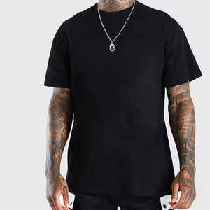 T noir pour hommes 100% coton respirant T-shirt en gros pour hommes fabriqué par les produits Huzaifa (PayPal CashApp accepté) - Product Image 1