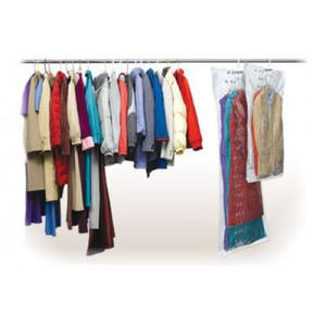 Bolsa de Almacenamiento al Vacío Colgante AG28 de 110 x 60 cm, Diseño Funcional para Guardar Ropa en el Armario, Material de Plástico y Tela - Product Image 3