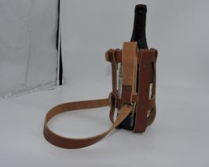 Custom Handmade Leather Bottle Case Vintage <b>Water</b> Bottle Holder with Strap for Outdoor Travel and Gift Use Available For Sale - Product Image 1