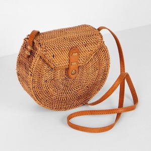 Bolsos de mensajero de ratán natural al por mayor, bolso de hombro para mujer, bolso para artículos diarios - Product Image 3