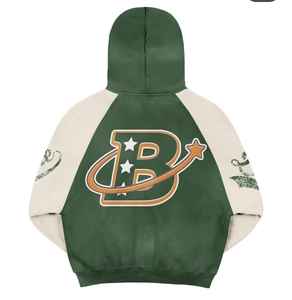 ชุดวอร์มมีฮู้ดสำหรับผู้ชายชุดวอร์ม2ชิ้นเสื้อฮู้ดฟอกสีได้โดยตรงจากโรงงาน OEM - Product Image 2